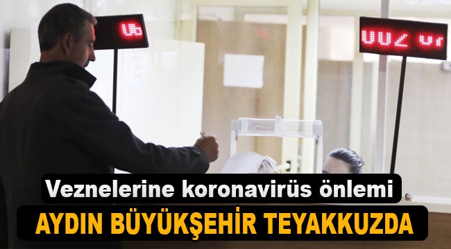 Aydın Büyükşehir Belediyesi veznelerine koronavirüs önlemi