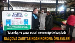 Balçova Zabıtasından Koronavirüs önlemleri