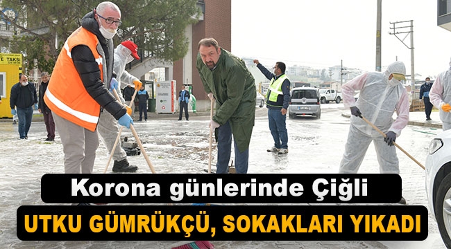 Başkan Utku Gümrükçü sokakları yıkadı