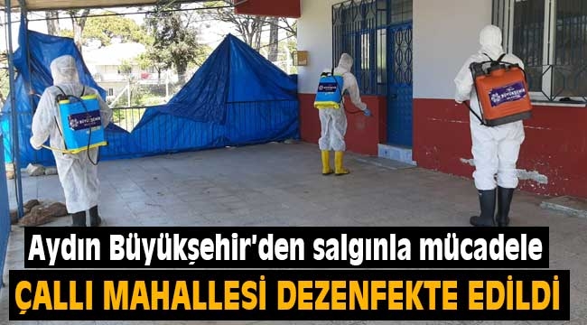 Büyükşehir Belediyesi koronavirüs görülen Çallı'da dezenfeksiyon çalışması yaptı