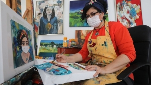 Cerrahi maskeler sanat eserine dönüştü