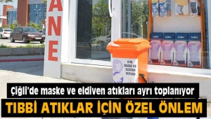 Çiğli'de maske ve eldiven atıkları ayrı toplanıyor