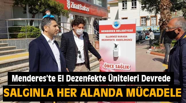 Menderes'te El Dezenfekte Üniteleri Devrede