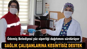 Ödemiş Belediyesi yüz siperliği dağıtımını sürdürüyor