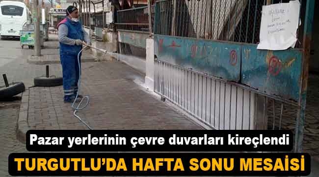 Turgutlu Belediyesi'nden Hafta Sonu Dezenfekte Mesaisi