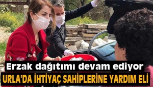 Urla'da erzak dağıtımı devam ediyor