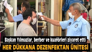 Başkan Yılmazlar, berber ve kuaförleri ziyaret etti