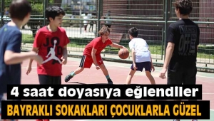 Bayraklı sokaktaki çocuklarıyla daha güzel