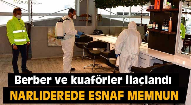 Berberler ve kuaförler ilaçlandı