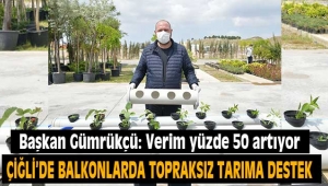 Çiğli'de balkonlarda topraksız tarıma destek