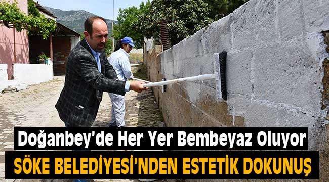 Doğanbey'de Her Yer Bembeyaz Oluyor