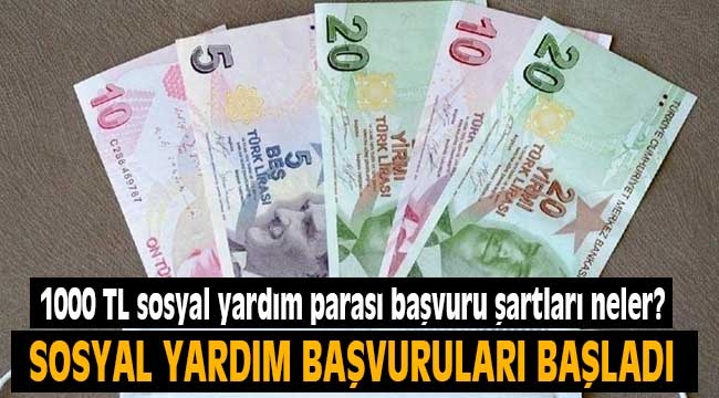 Sosyal yardım sonuçları açıklandı mı? 1000 TL sosyal yardım parası başvuru şartları neler?