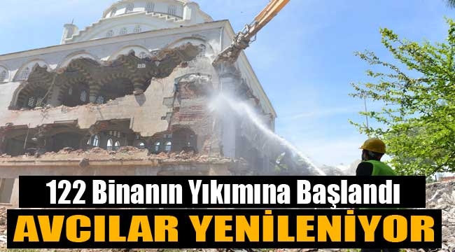 122 Binanın Yıkımına Başlandı