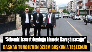 Başkan Tuncel'den, Özlem Başkan'a Teşekkür 
