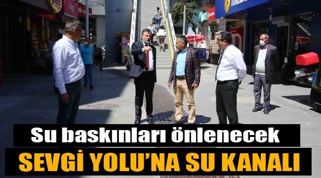 Bayraklı Sevgi Yolu'na yağmur suyu kanalı