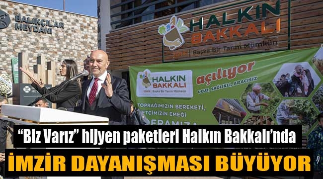 "Biz Varız" hijyen paketleri Halkın Bakkalı'nda