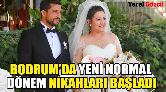 Bodrum'da yeni normal dönem nikahları başladı