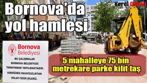 Bornova'da yol hamlesi