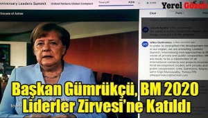 Çiğli Belediye Başkanı Utku Gümrükçü, Birleşmiş Milletler 2020 Liderler Zirvesi'ne Katıldı