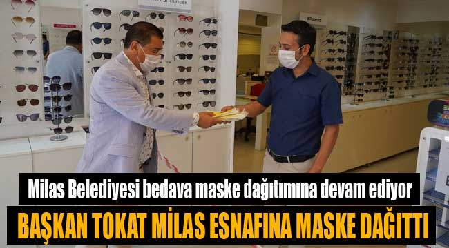 Milas Belediyesi bedava maske dağıtımına devam ediyor