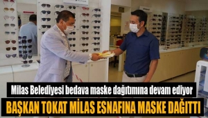 Milas Belediyesi bedava maske dağıtımına devam ediyor