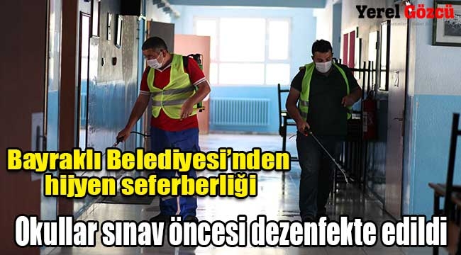 Okullar sınav öncesi dezenfekte edildi