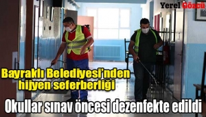 Okullar sınav öncesi dezenfekte edildi