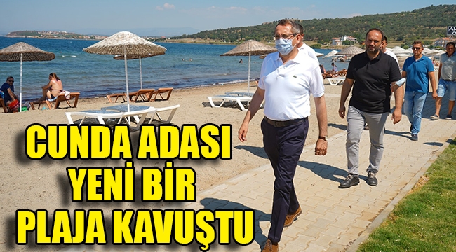 Cunda Arka Deniz Plajı hizmete açıldı