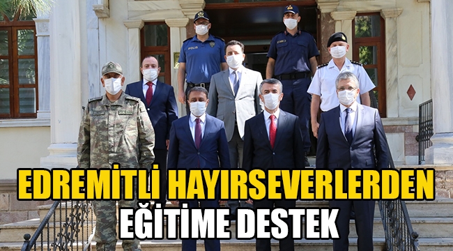 Edremitli hayırseverlerden eğitime destek 