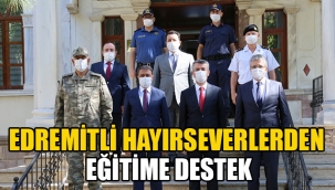 Edremitli hayırseverlerden eğitime destek 