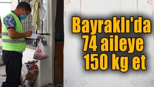 Bayraklı'da 74 aileye 150 kg et