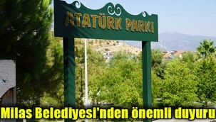 Milas Belediyesi'nden önemli duyuru