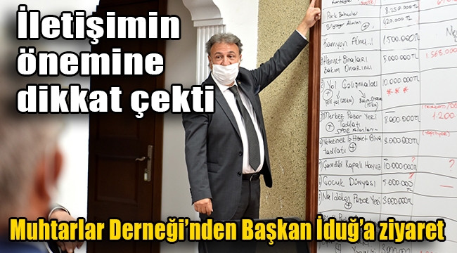 Muhtarlar Derneği'nden Başkan İduğ'a ziyaret