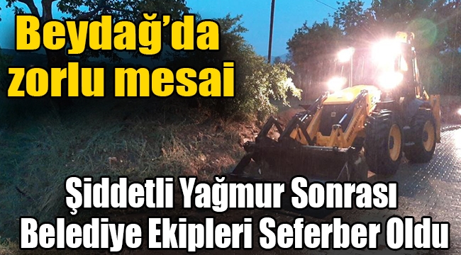 Şiddetli Yağmur Sonrası Belediye Ekipleri Seferber Oldu