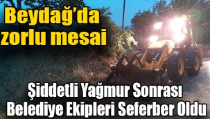 Şiddetli Yağmur Sonrası Belediye Ekipleri Seferber Oldu