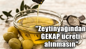 "Zeytinyağından GEKAP ücreti alınmasın"