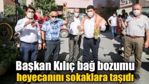Başkan Kılıç, Bucalılara üzüm dağıttı!