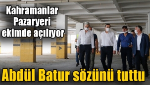 Kahramanlar Kapalı Pazaryeri ekimde açılıyor