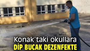 Konak'taki okullar dezenfekte edildi!