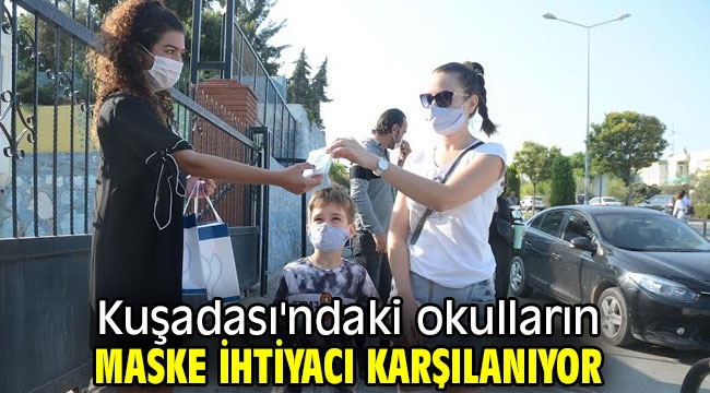 Kuşadası'ndaki okulların maske ihtiyacı karşılanıyor