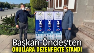 Başkan Öndeş'ten okullara dezenfekte standı