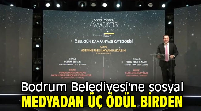 Bodrum Belediyesi'ne sosyal medyadan üç ödül birden