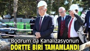Bodrum'da Kanalizasyonun Dörtte Biri Tamamlandı