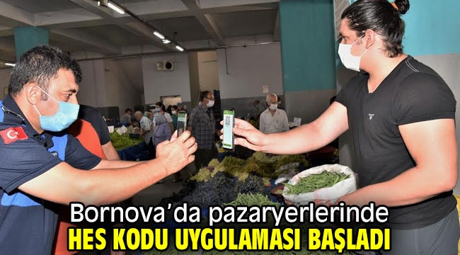 Bornova pazarlarında koronavirüs tedbirleri