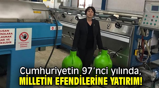 Cumhuriyetin 97'nci yılında, milletin efendilerine yatırım!