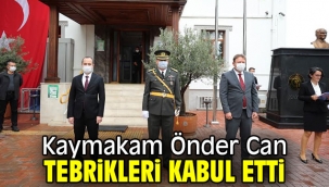 Kaymakam Önder Can tebrikleri kabul etti