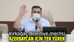 Kırkağaç Belediye meclisi Azerbaycan için tek yürek