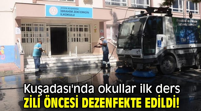 Kuşadası'nda okullar dezenfekte edildi!