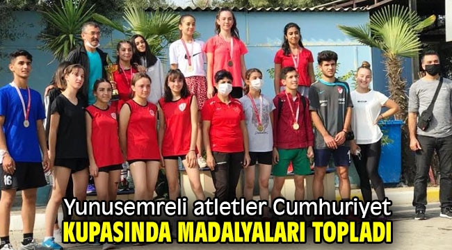 Yunusemreli atletler Cumhuriyet kupasında madalyaları topladı