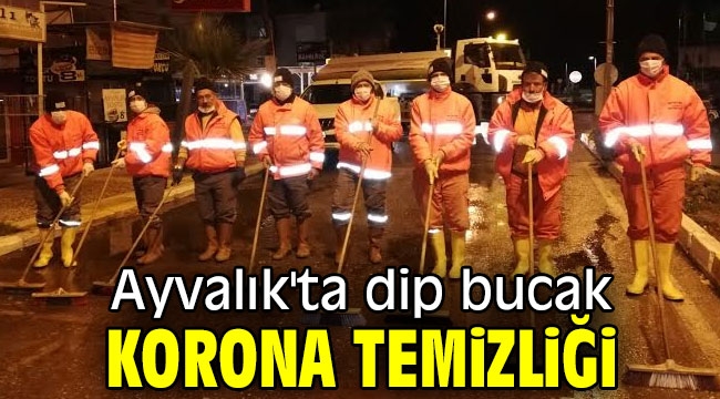 Ayvalık'ta dip bucak korona temizliği